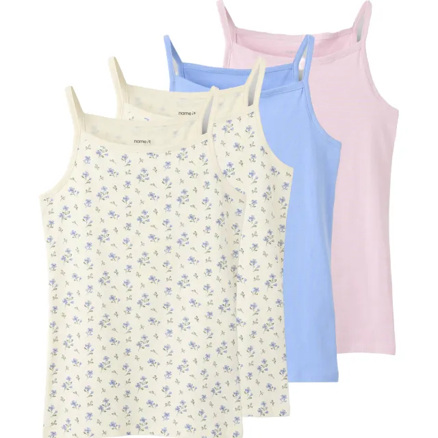 NAME IT hemdjes set Lichtblauw/roze/ecru