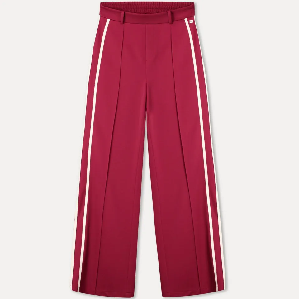 POM Amsterdam high waist wide leg gestreepte broek - rood, foto 2