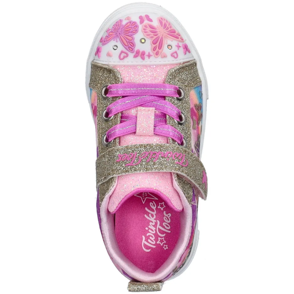 Skechers imitatieleren sneakers met glitters - roze, foto 6