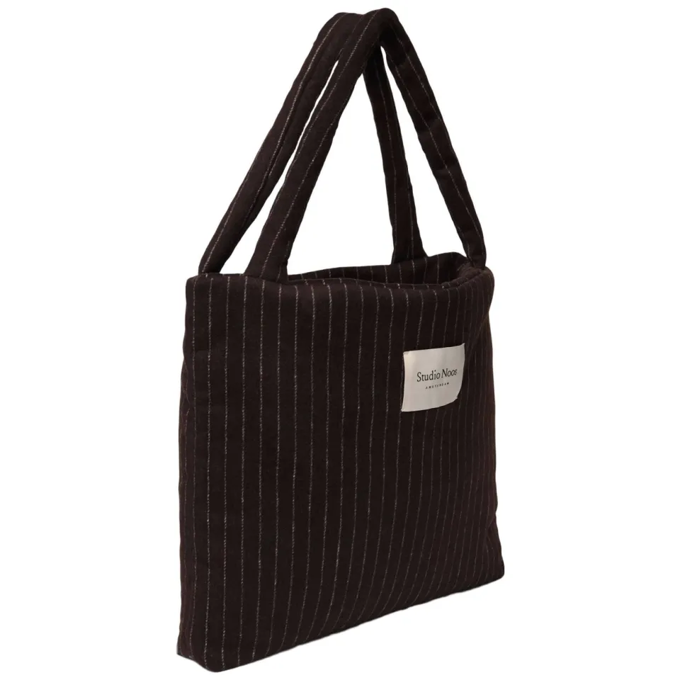 Studio Noos luiertas Flannel Chalkstripe Mom Bag donkerbruin, foto 2