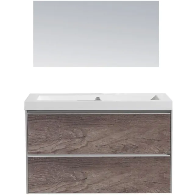 Sanilux PL 80 greeploos badkamermeubel Century Oak Light wood