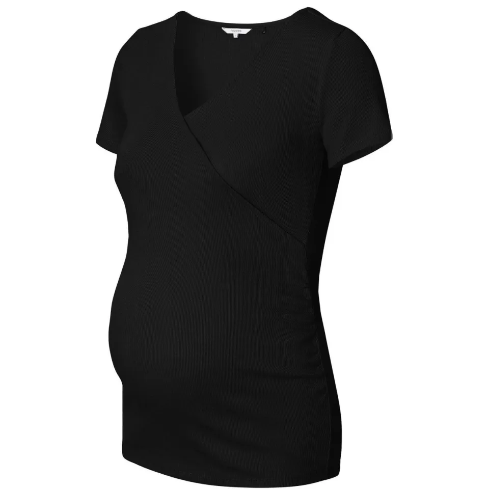 Noppies Sanson ribgebreid zwangerschapsshirt zwart, foto 3