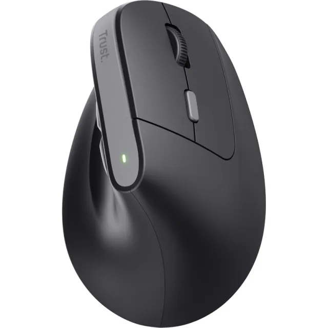 Trust Bayo V2 - Draadloze Ergonomische Muis - Oplaadbaar - Verticaal - Zwart