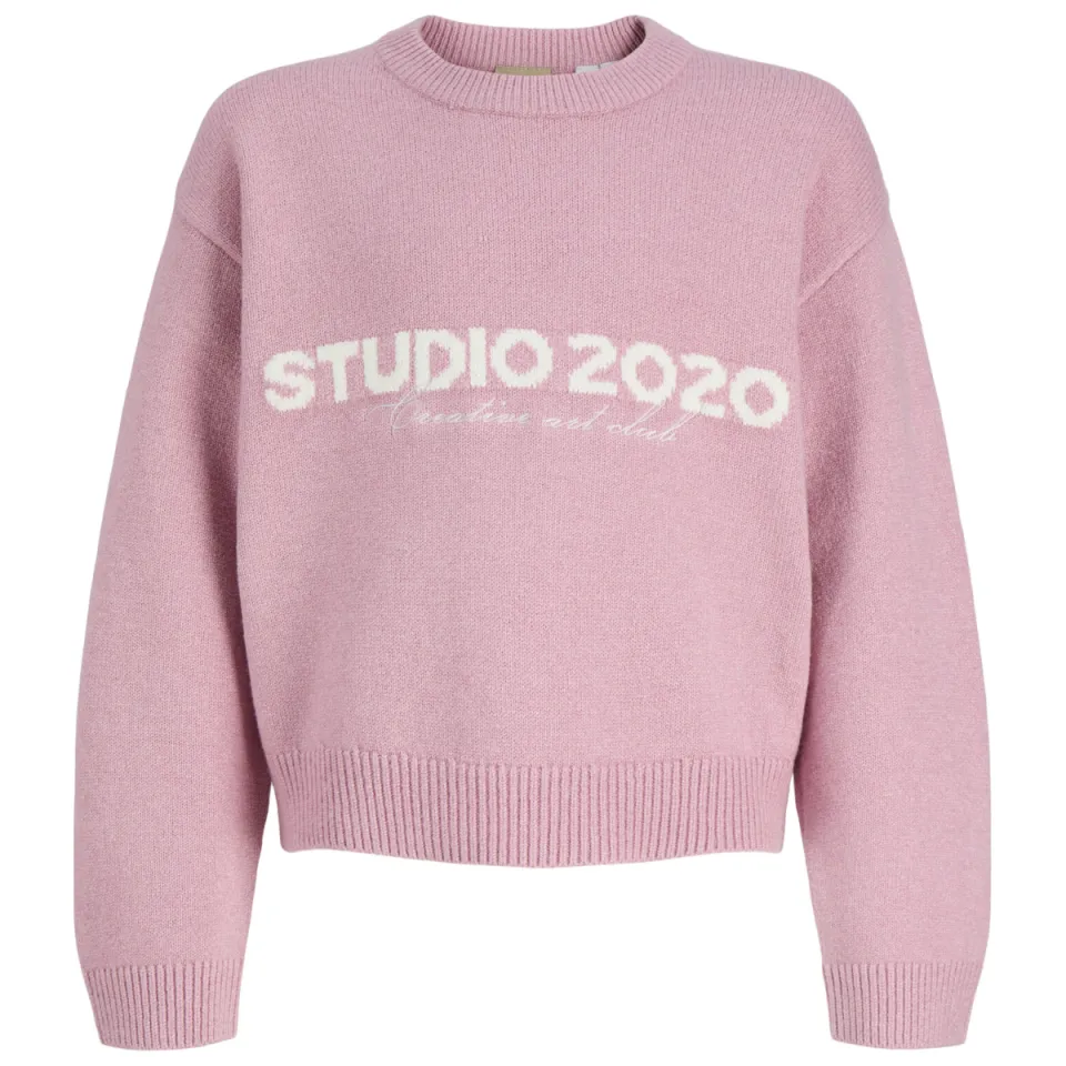 JJXX GIRL gebreide trui met tekst - roze, foto 2