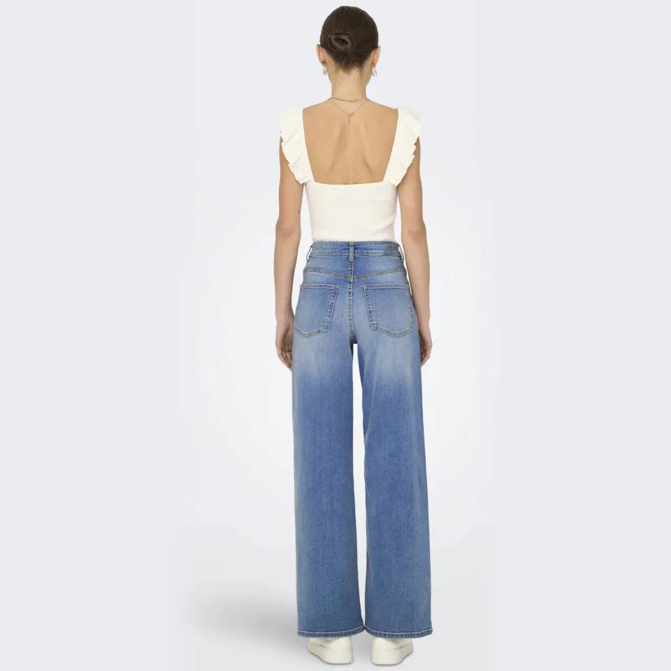 JDY high waist wide leg jeans JDYFELINA medium blue denim, foto 3