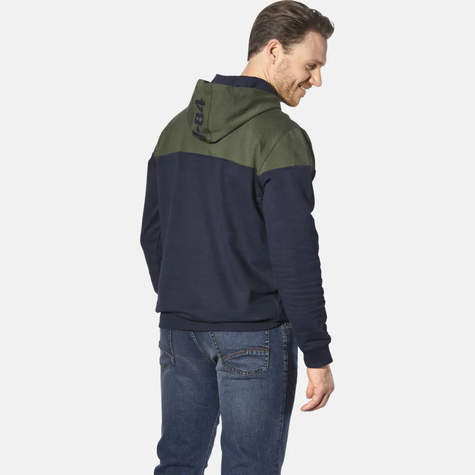Jan Vanderstorm +FIT Collectie hoodie JERRES Plus donkerblauw, foto 3