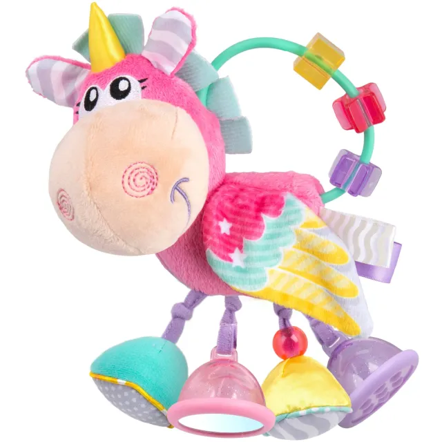 PLAYGRO Eenhoorn Activiteiten rammelaar Roze
