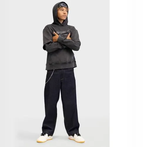 Redefined Rebel hoodie met tekst - antraciet, foto 3