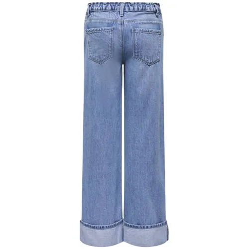 KIDS ONLY GIRL KOGCOMET wide leg jeans - lichtblauw Meisjes Denim Effen, foto 3
