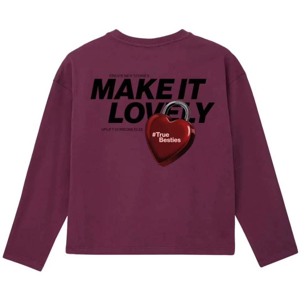 S.Oliver longsleeve met backprint aubergine, foto 2