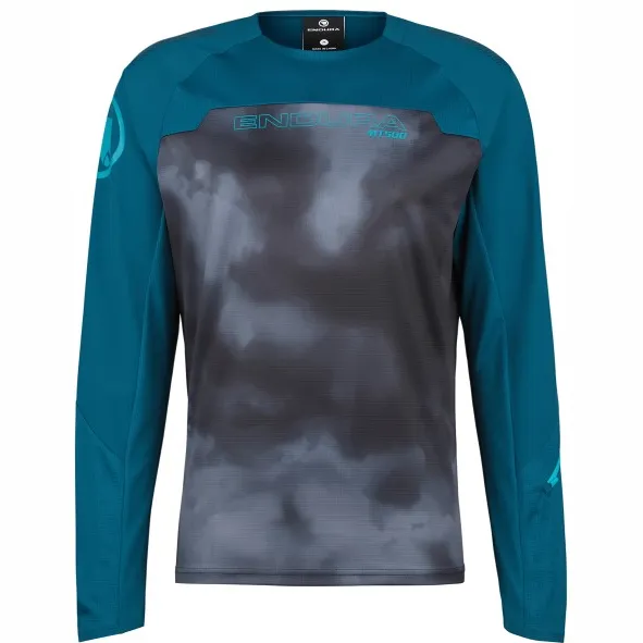 Endura MT500 Burner Trikot Langarm - Fietsshirt, blauw