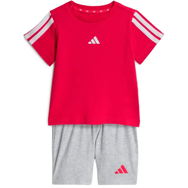 Adidas Sportswear set T-shirt + short - rood/grijs Rood/grijs/wit