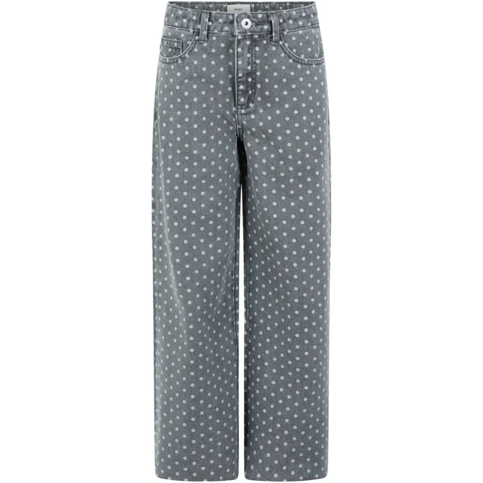Shoeby wide leg jeans met stippen - grijs, foto 2