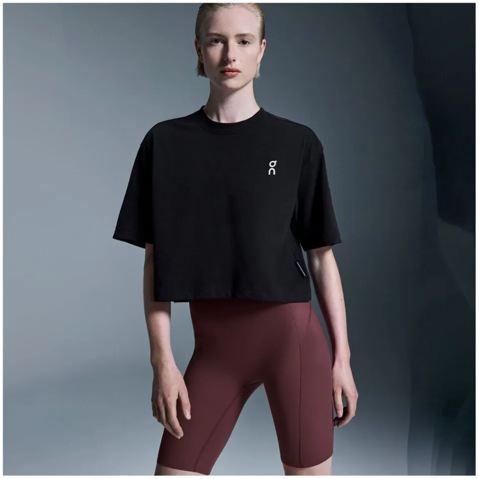 On Women's Club Boxy-T - T-shirt, zwart