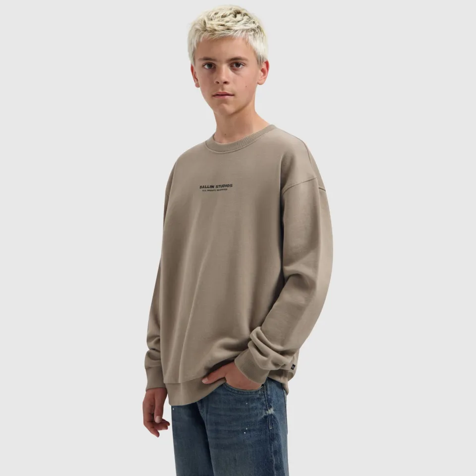 Ballin sweater met backprint - taupe, foto 5