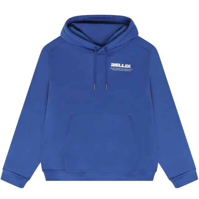 Rellix rechtvallende sweater met backprint - blauw Kobaltblauw