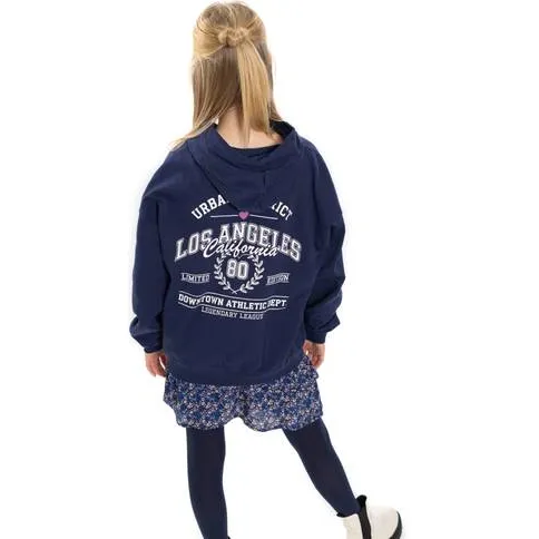 No Way Monday oversized hoodie met backprint - donkerblauw, foto 3