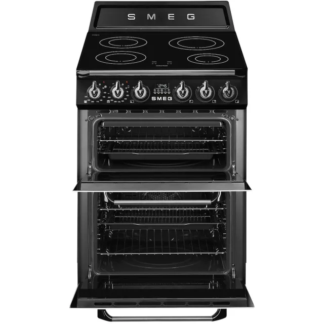 Smeg TR62IBL2 inductie fornuis zwart