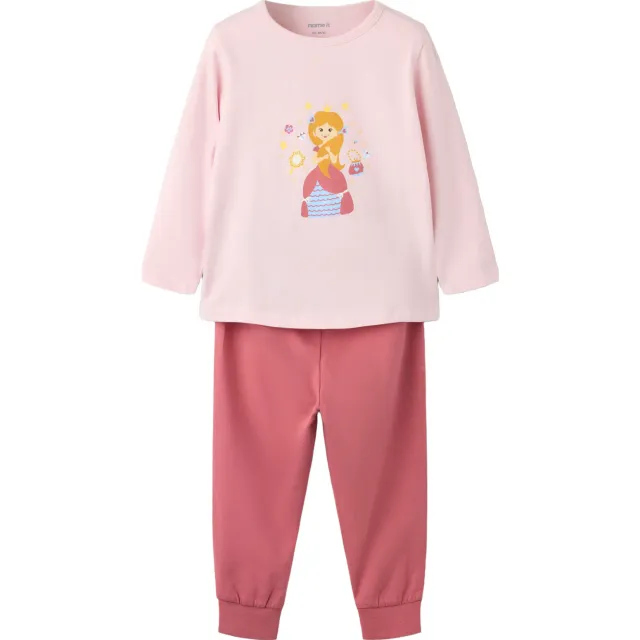 NAME IT MINI pyjama met print roze Roze/lichtroze