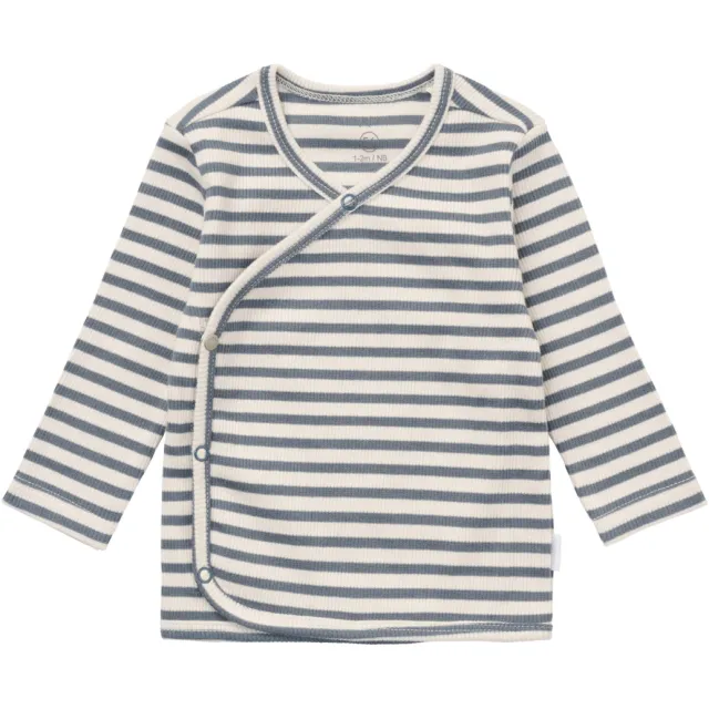 Noppies baby gestreepte longsleeve blauw/ecru, foto 2