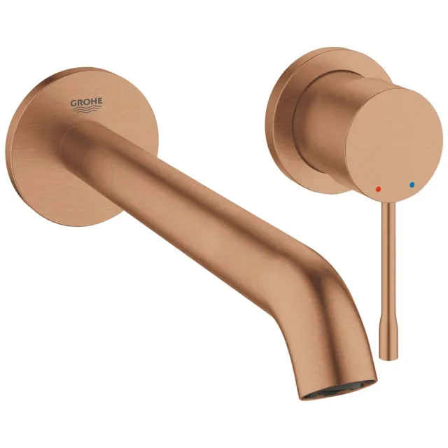 Grohe Essence inbouw wastafelkraan warm sunset geborsteld Brons