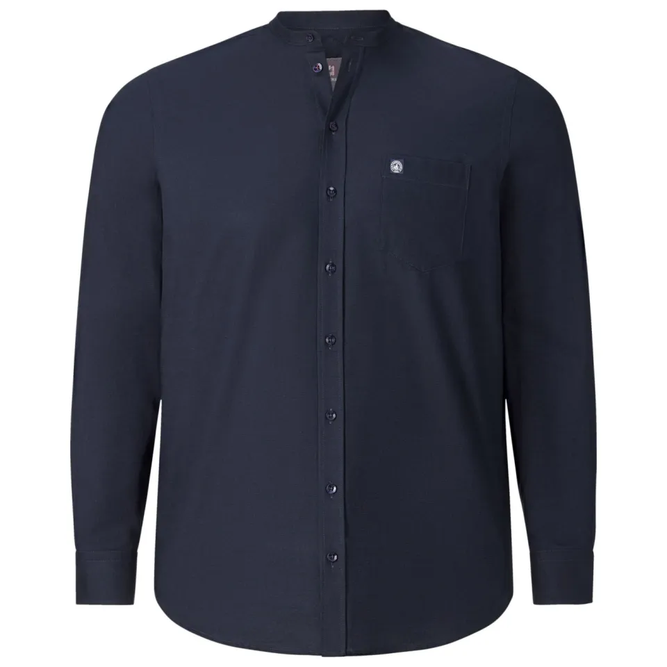 Jan Vanderstorm casual overhemd donkerblauw, foto 2