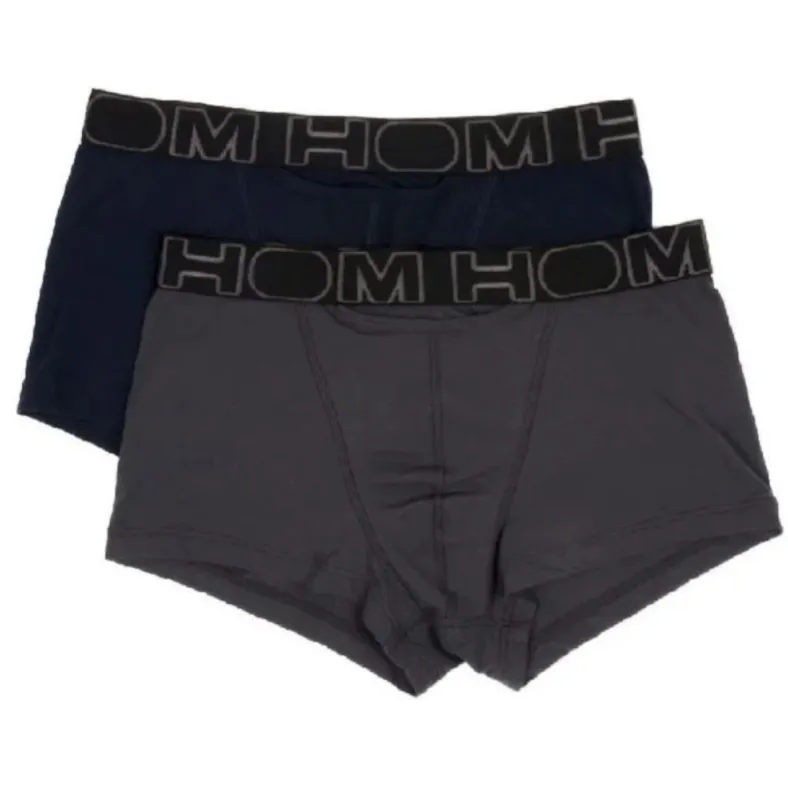 HOM Boxershort met elastische band met label in een set van 2 stuks Veelkleurig