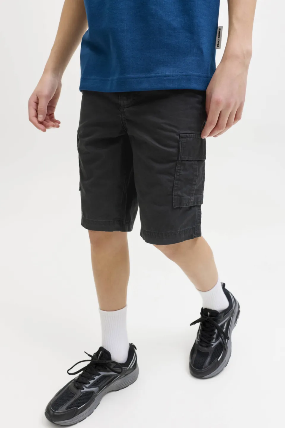 Jack & Jones relaxed high waist cargoshort zwart, foto 5