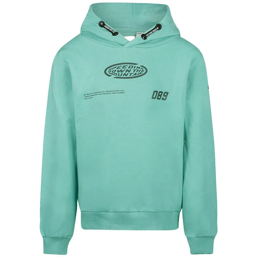 No Way Monday rechtvallende hoodie met tekst - turquoise, foto 2