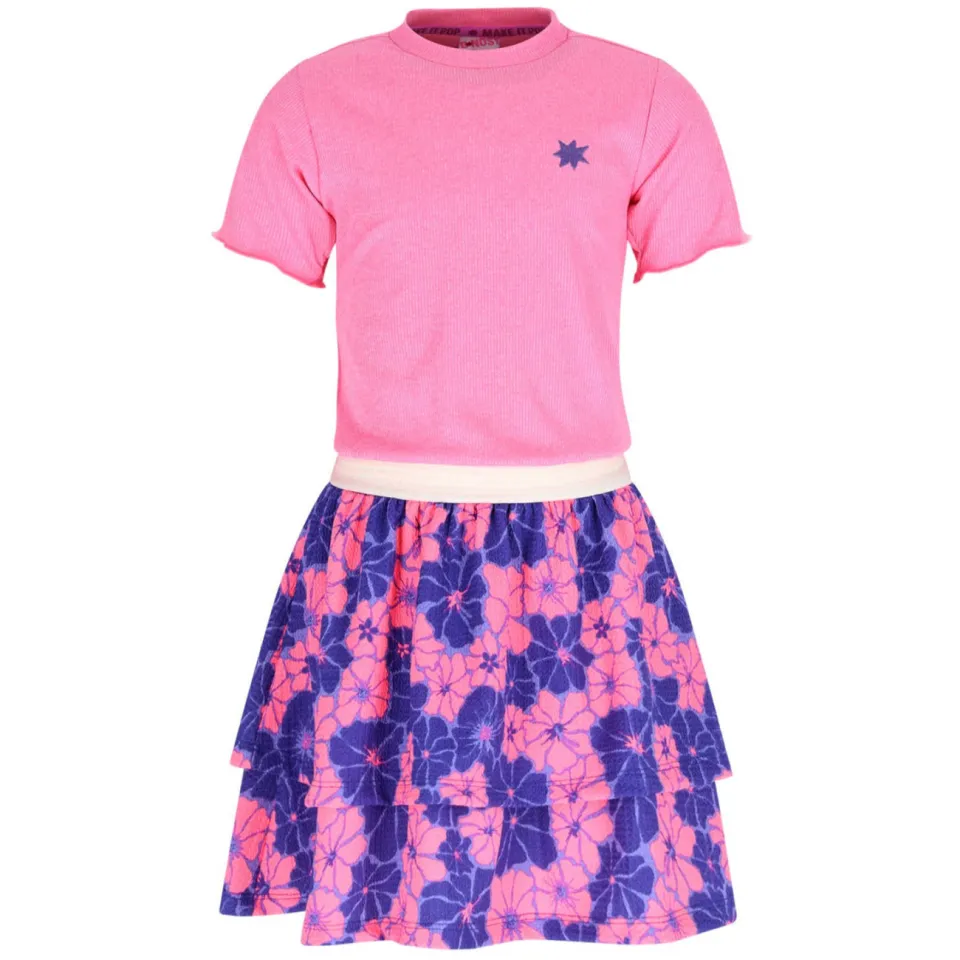 B.Nosy midi jurk roze blauw, foto 2