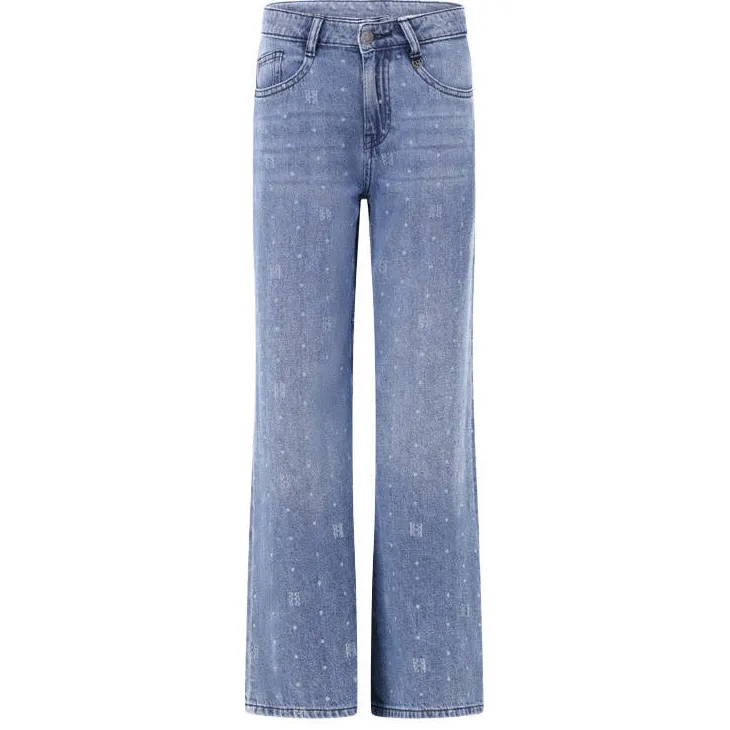 Retour Jeans Indy wide leg jeans met print - medium indigo denim, foto 2