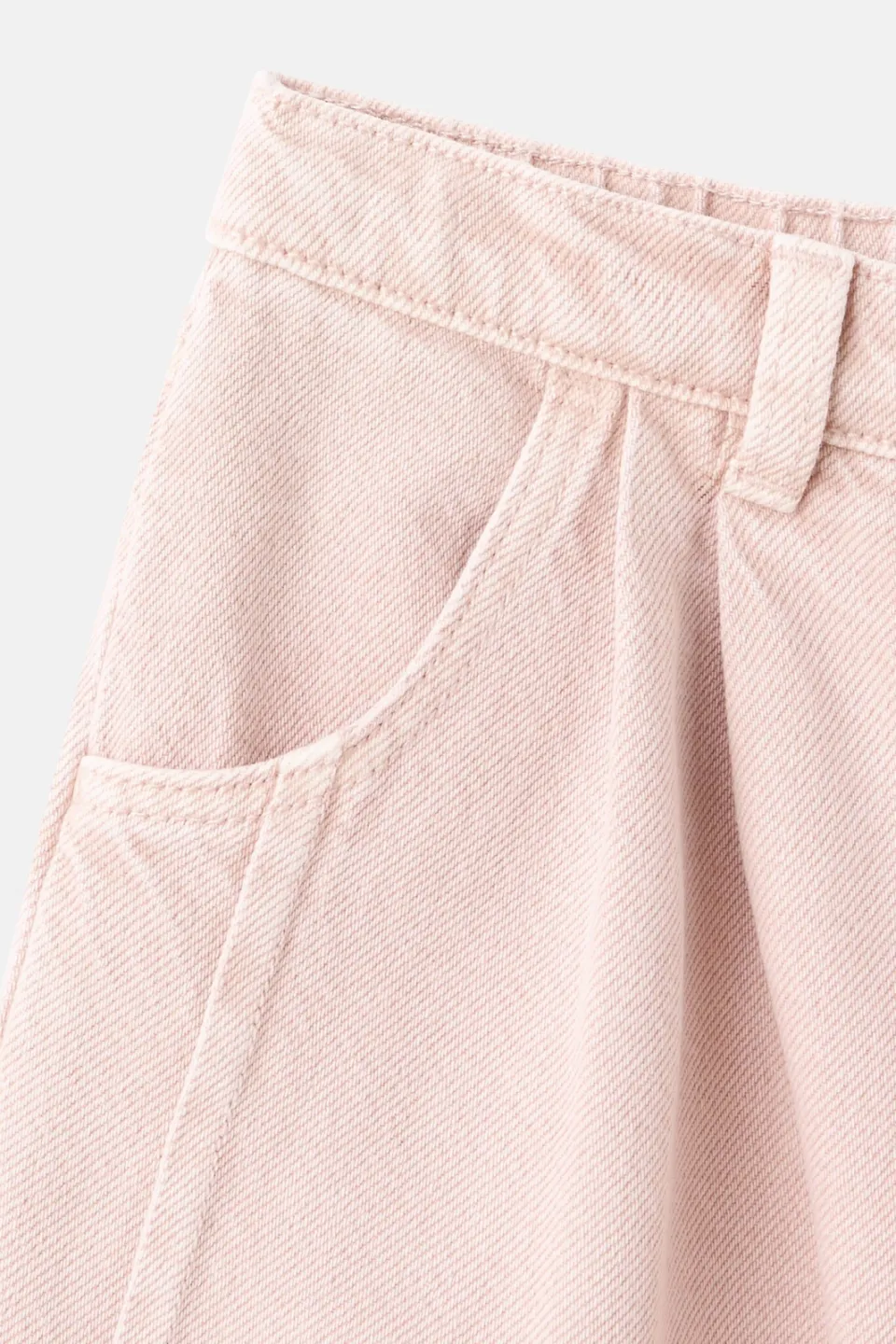 Mango Kids wide leg jeans met plooien - pastelroze, foto 4