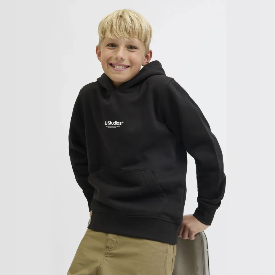 Jack & Jones JUNIOR hoodie zwart, foto 4