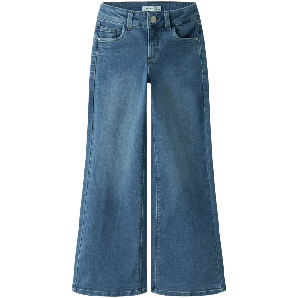 NAME IT KIDS wide leg jeans Medium blue denim, foto 2