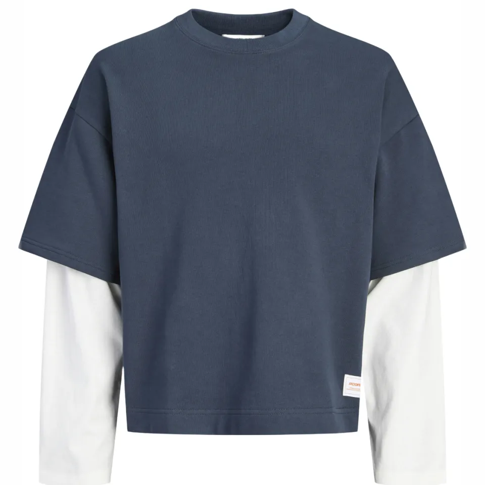 Jack & Jones Junior longsleeve donkerblauw donkerblauw/wit, foto 3