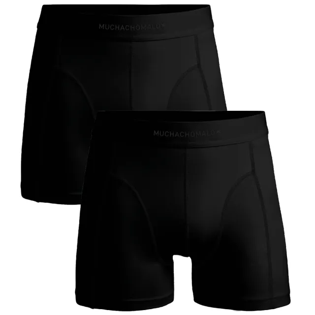 Muchachomalo Heren 2-pack Boxershorts Pima Cotton Zwart