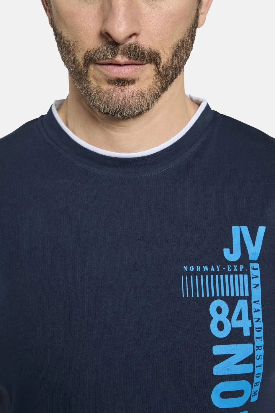 Jan Vanderstorm FLEMMING t-shirt donkerblauw, foto 6