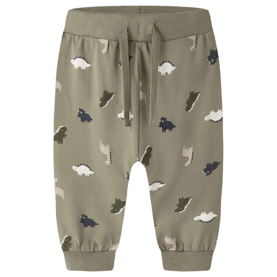 NAME IT BABY katoenen babybroeken set van 2 groen en blauw Groen/blauw
