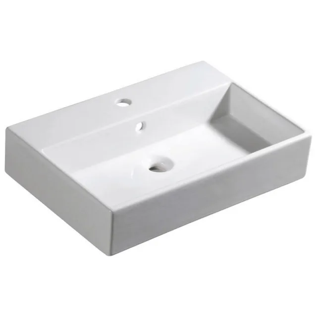 Sapho Purity wastafel rechthoekig keramiek wit
