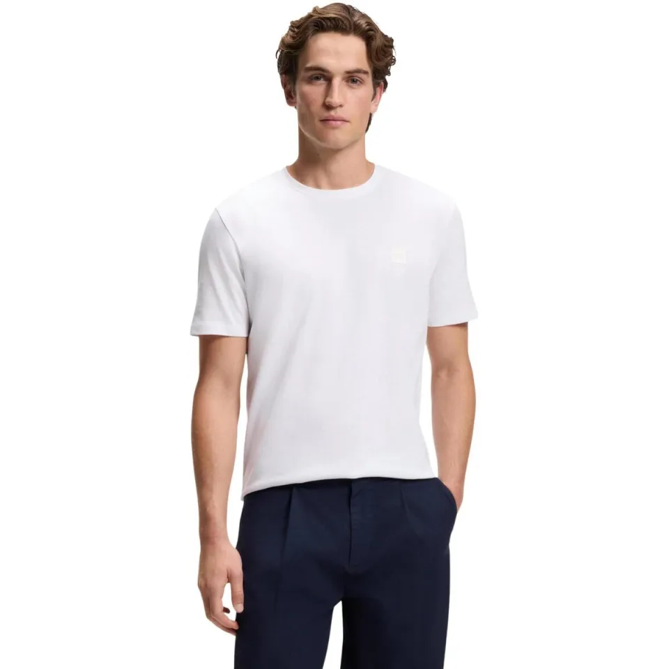Boss regular T-shirt wit, foto 2