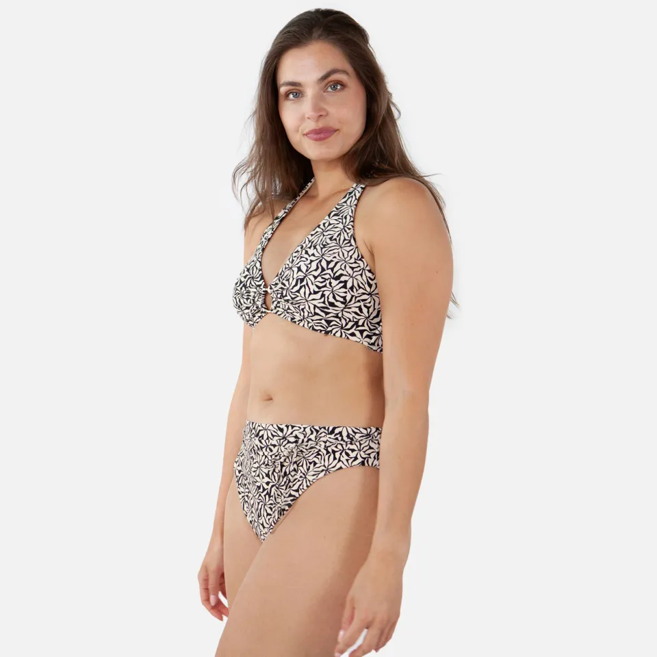 Barts Mahry voorgevormde halter bikinitop zwart/ecru, foto 5