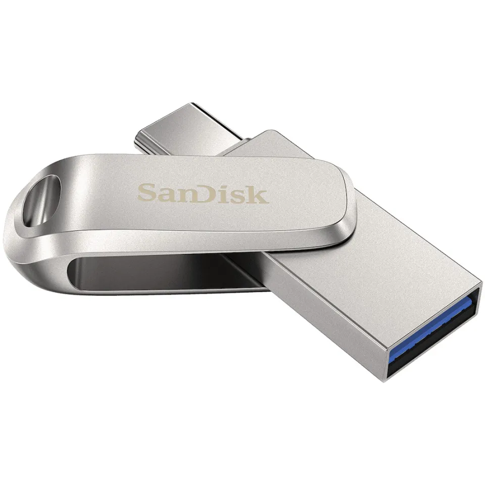 SanDisk Ultra Dual Drive Luxe 256GB usb-stick grijs, foto 3