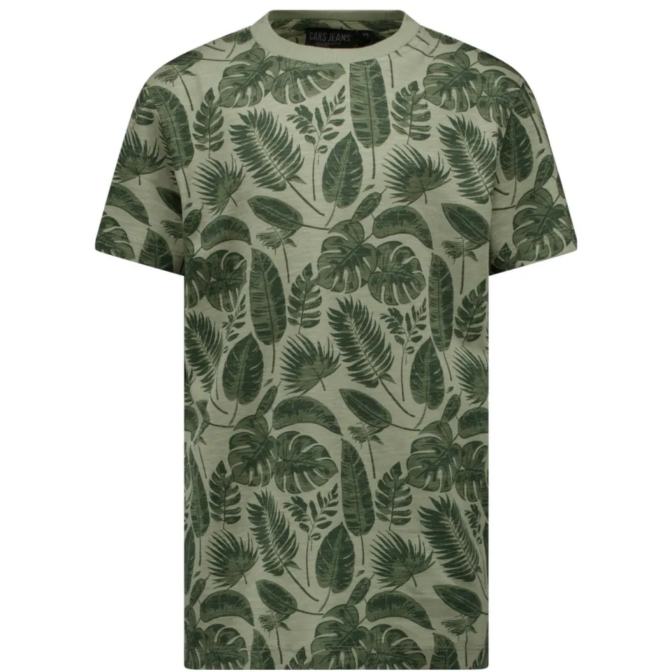 Cars T-shirt groen met bladprint, foto 2
