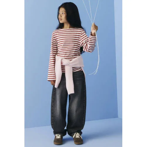 NAME IT gestreepte longsleeve rood/wit, foto 4