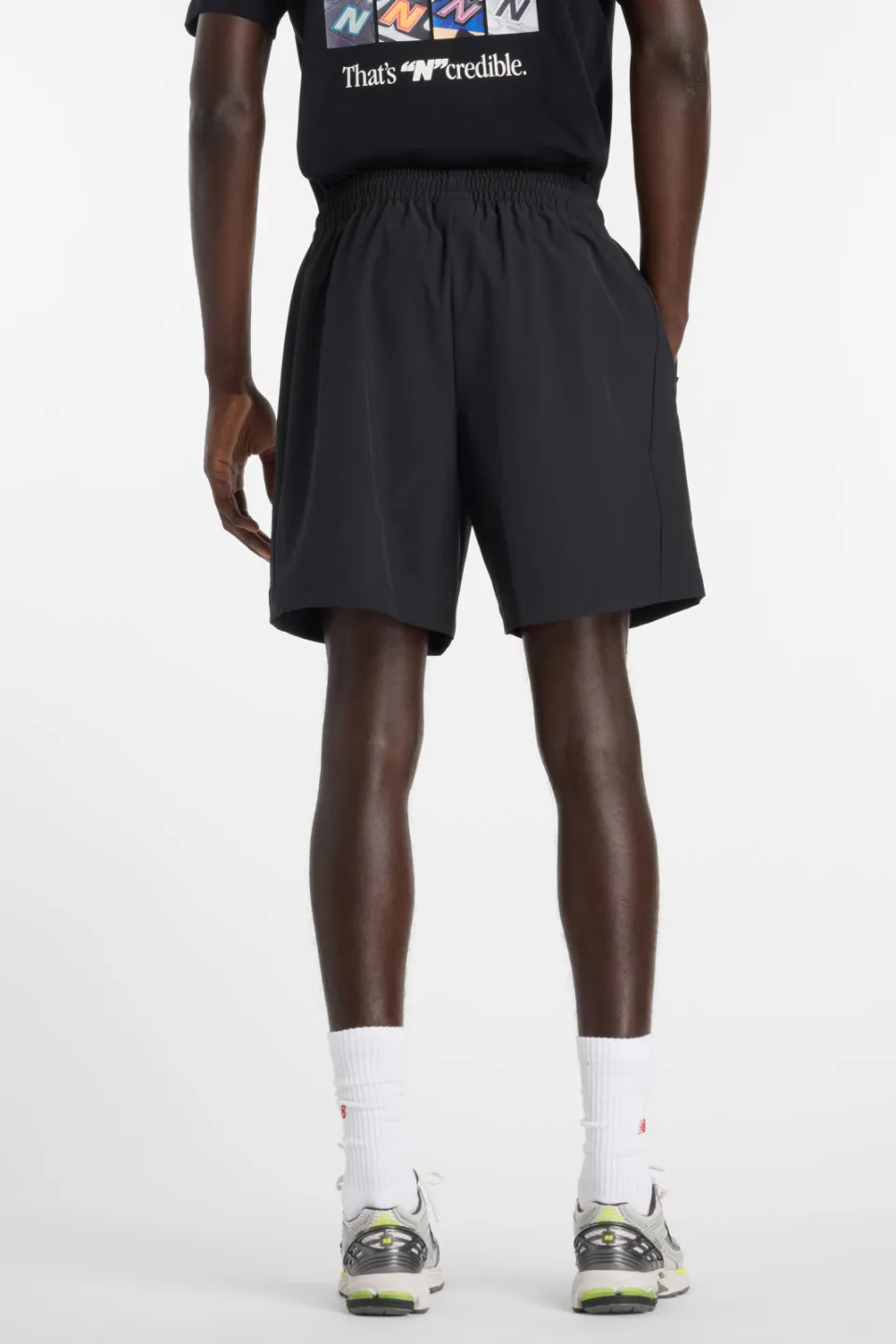 New Balance Athletics Stretch Woven casual short zwart, foto 4