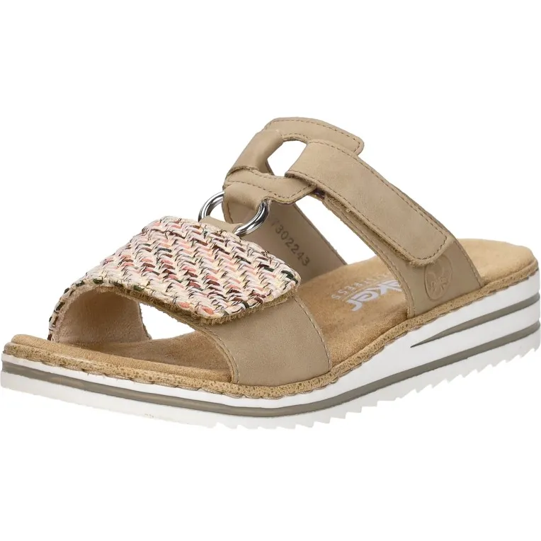 Rieker V06P9 slippers beige, foto 4
