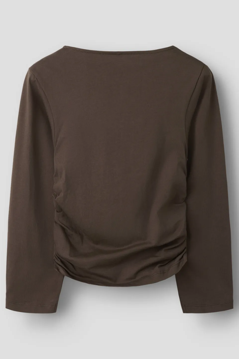 NAME IT KIDS longsleeve met rijgdetail en tekst - bruin, foto 3