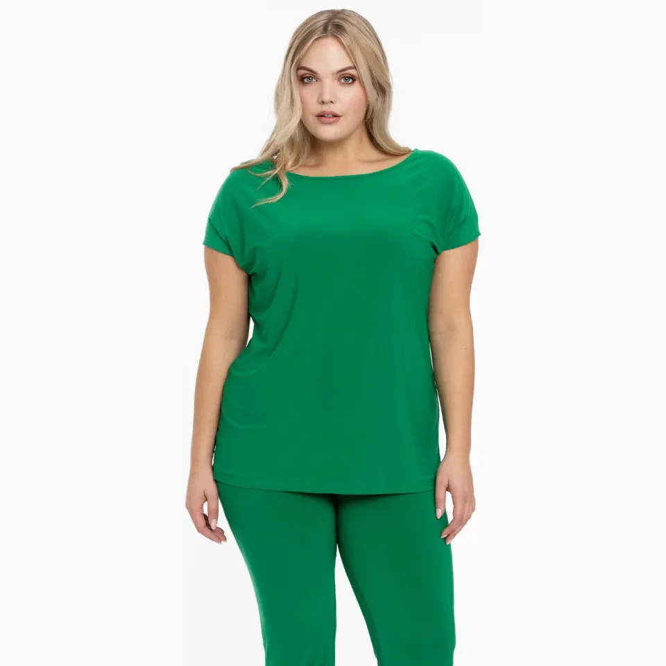 Yoek T-shirt kapmouwen groen