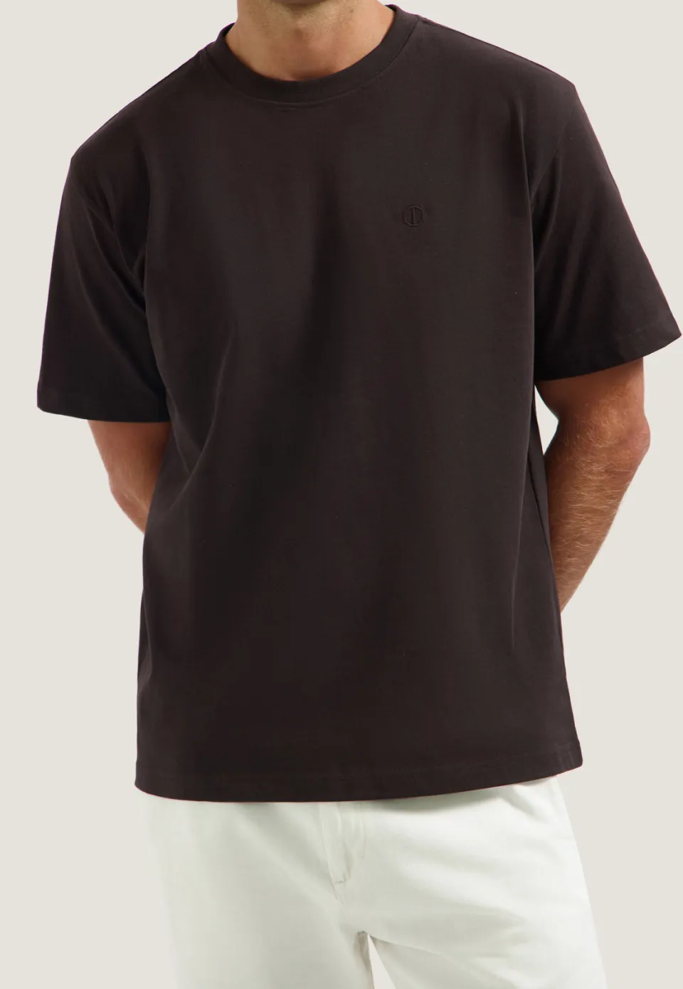 Dstrezzed oversized T-shirt - donkerbruin, foto 5