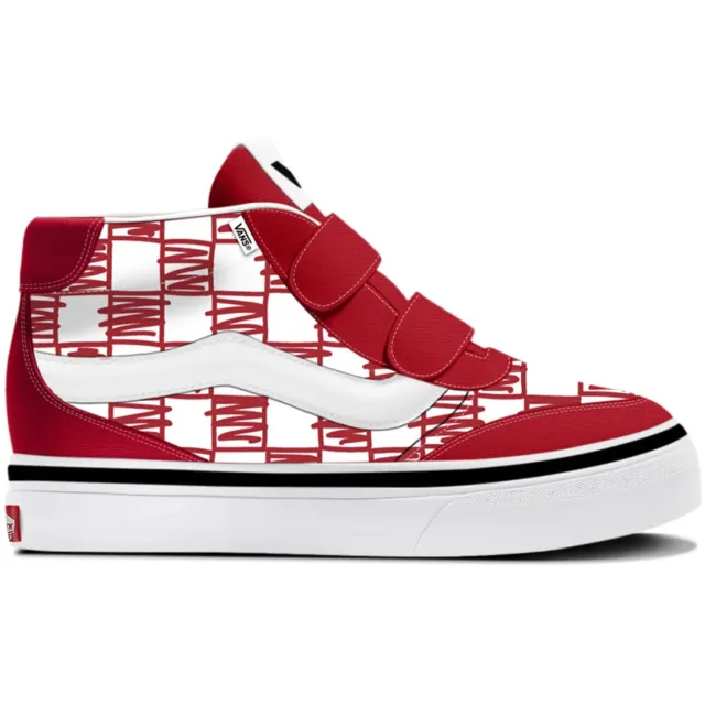 Vans Brooklyn Mid leren sneakers - rood/wit